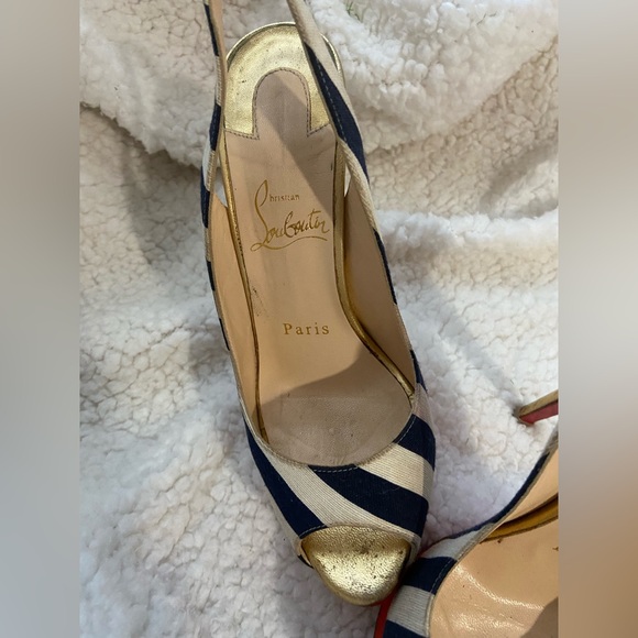 Christian Louboutin Lady Peep Sling Heels 36/5.5 - Picture 10 of 13
